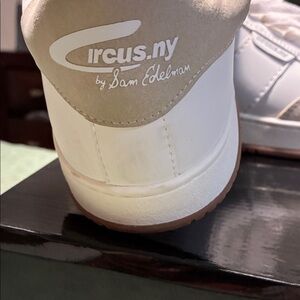 Sam Edelman White and Tan Athletic Shoes